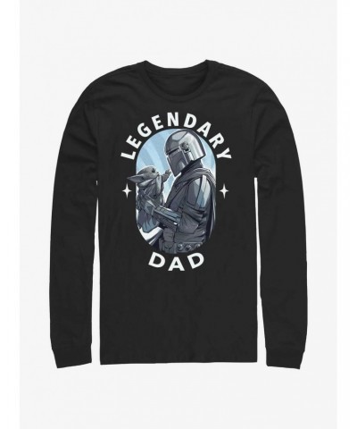 Star Wars The Mandalorian Legendary Dad Long Sleeve T-Shirt $11.32 T-Shirts