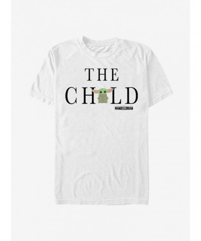 Star Wars The Mandalorian The Child Text T-Shirt $6.52 T-Shirts