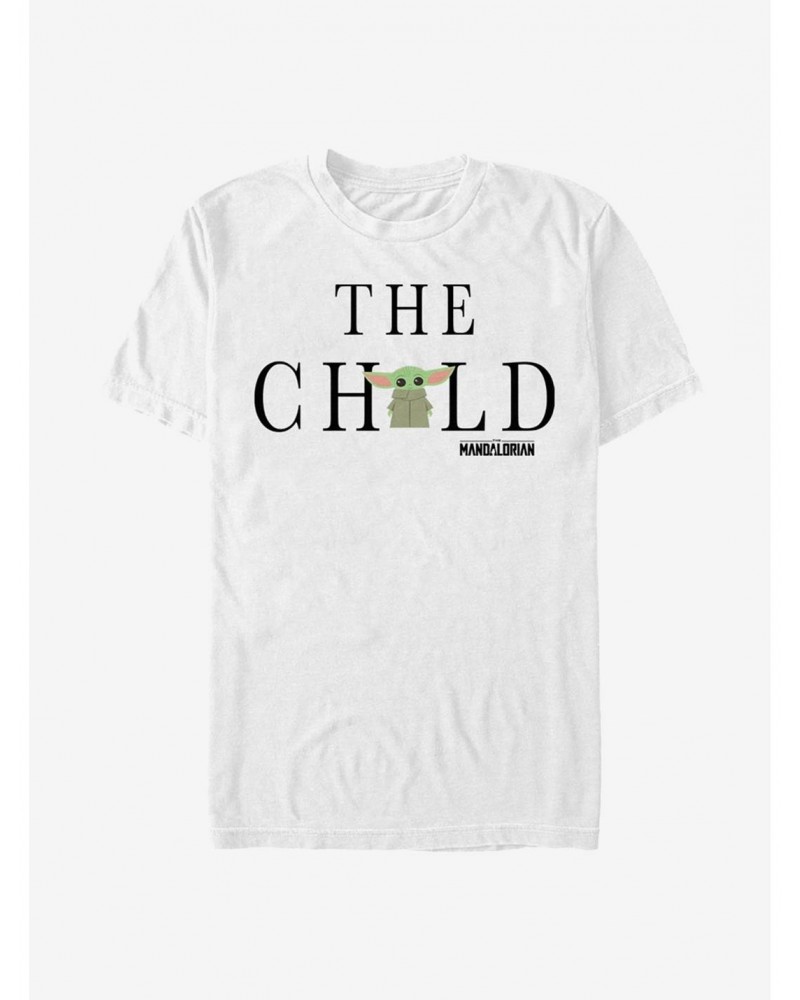 Star Wars The Mandalorian The Child Text T-Shirt $6.52 T-Shirts