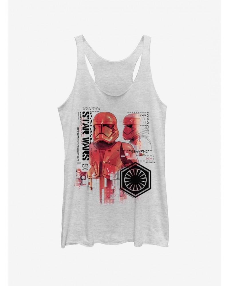 Star Wars Episode IX Rise of Skywalker Red Trooper Schematic Girls Tank $10.15 Tanks