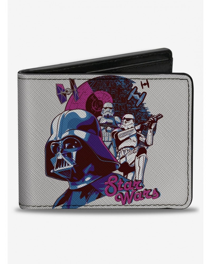 Star Wars Darth Vader and Stormtroopers Death Star Pose Bifold Wallet $9.20 Wallets