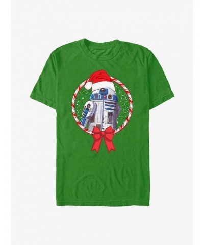 Star Wars: The Rise Of Skywalker R2-D2 Candy Cane T-Shirt $4.81 T-Shirts