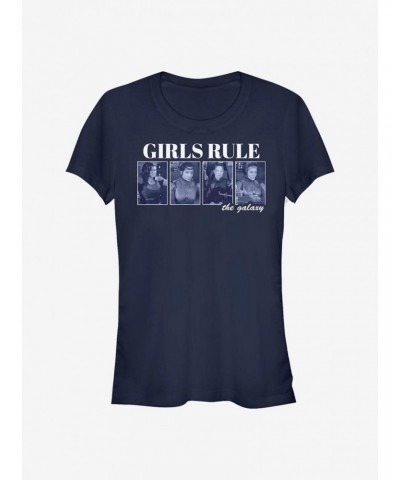 Star Wars The Mandalorian Girls Rule The Galaxy Girls T-Shirt $6.96 T-Shirts