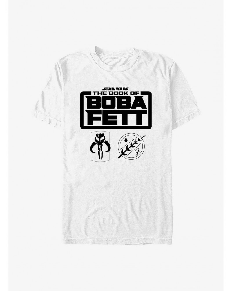 Star Wars The Book Of Boba Fett Boba Fett Armor Logo T-Shirt $6.68 T-Shirts