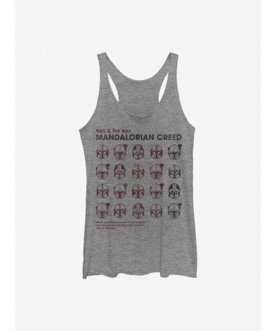 Star Wars The Mandalorian Helmet Grid Girls Tank $6.42 Tanks