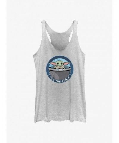 Star Wars The Mandalorian Grogu Use The Force Girls Tank $9.53 Tanks