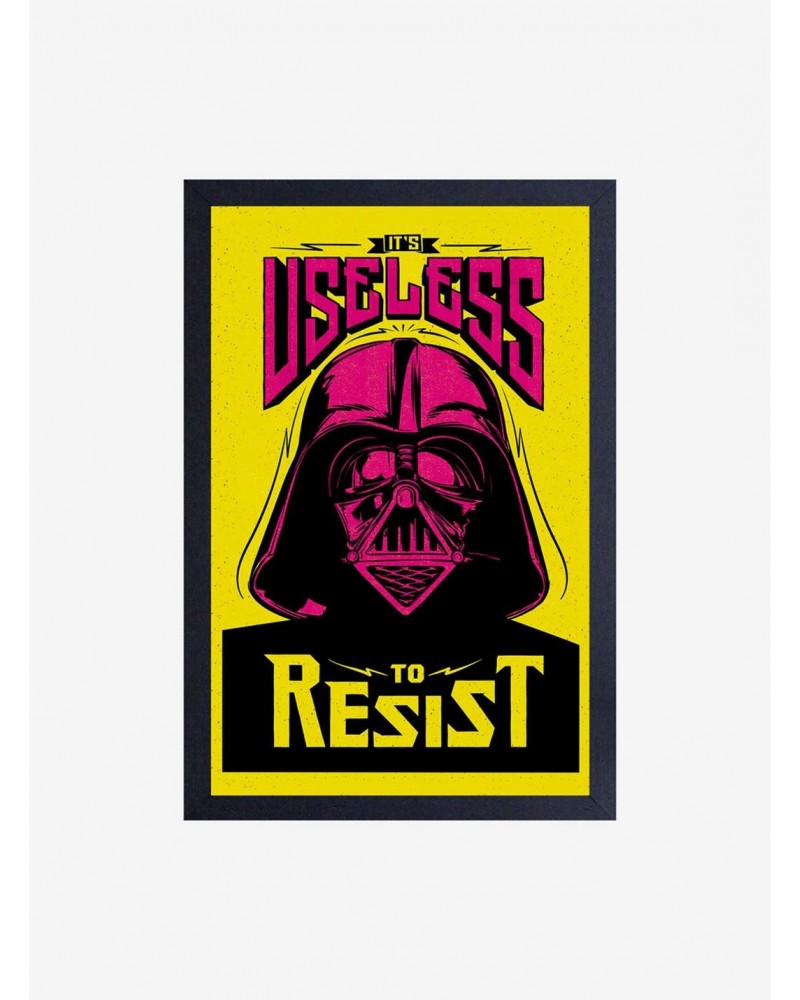 Star Wars Useless To Resist Pop Framed Wood Wall Art $12.45 Merchandises