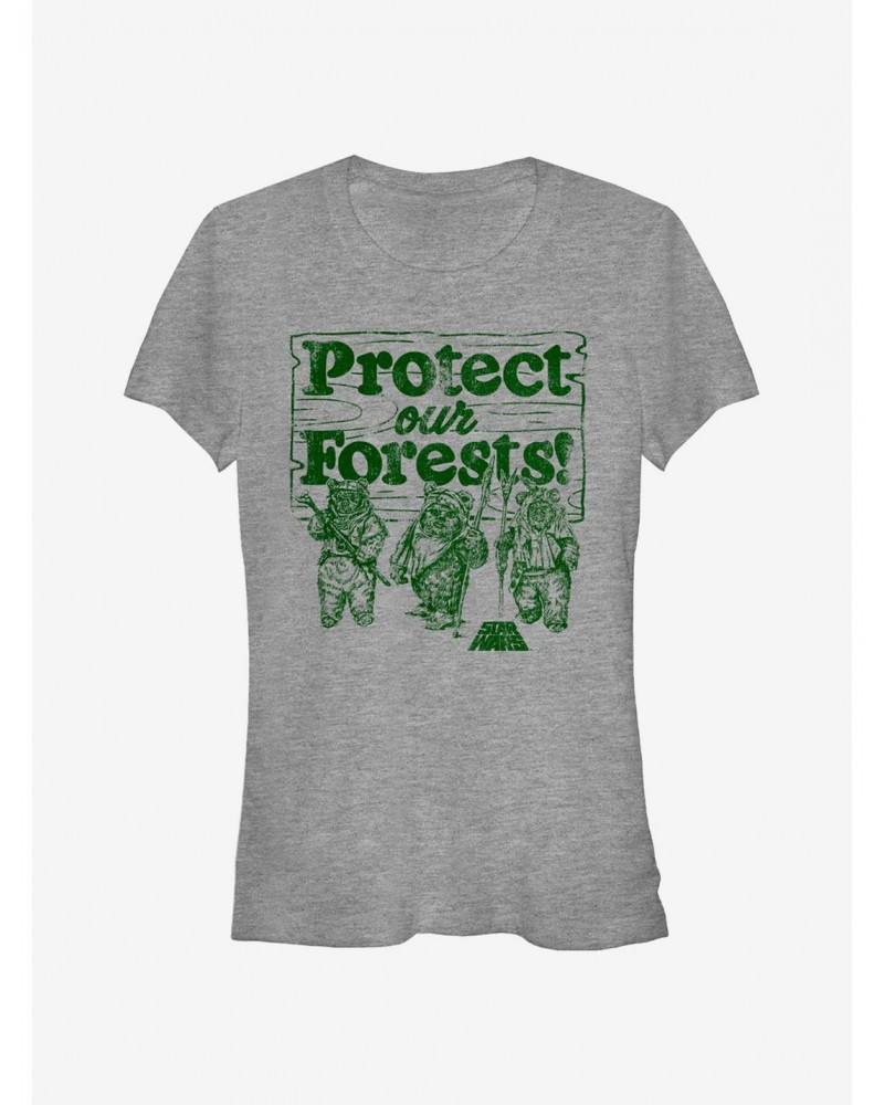 Star Wars Ewok Protect Our Forests Girls T-Shirt $5.82 T-Shirts