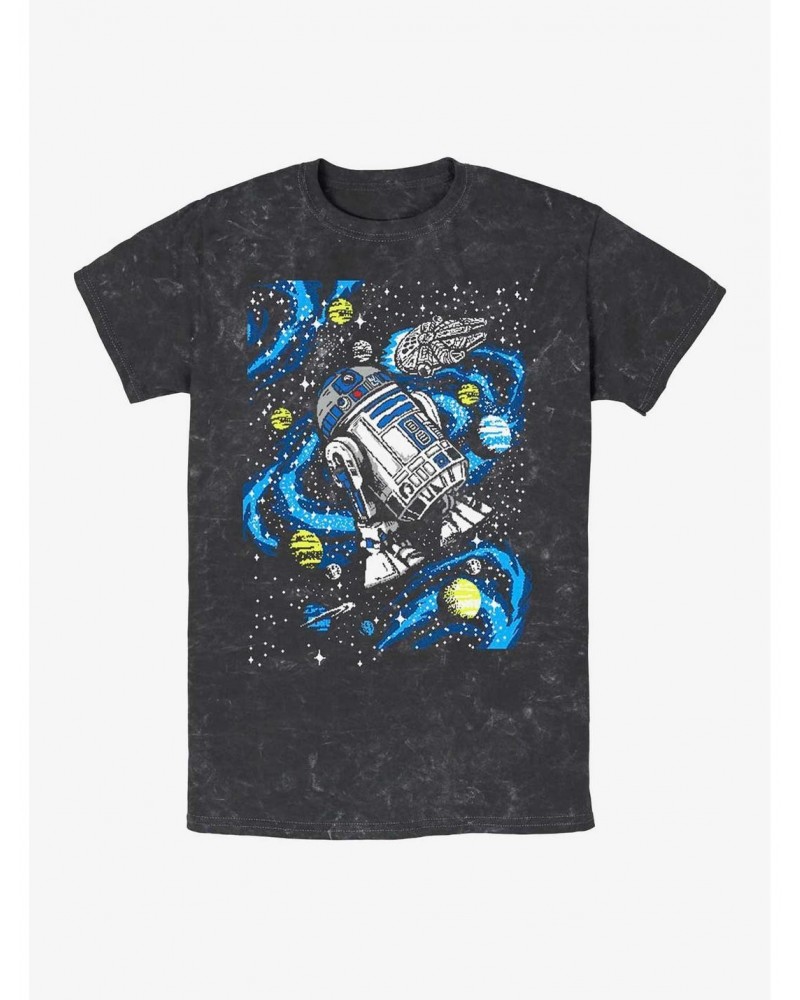 Star Wars R2-D2 Floating Mineral Wash T-Shirt $7.74 T-Shirts