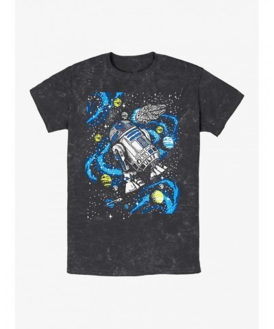 Star Wars R2-D2 Floating Mineral Wash T-Shirt $7.74 T-Shirts