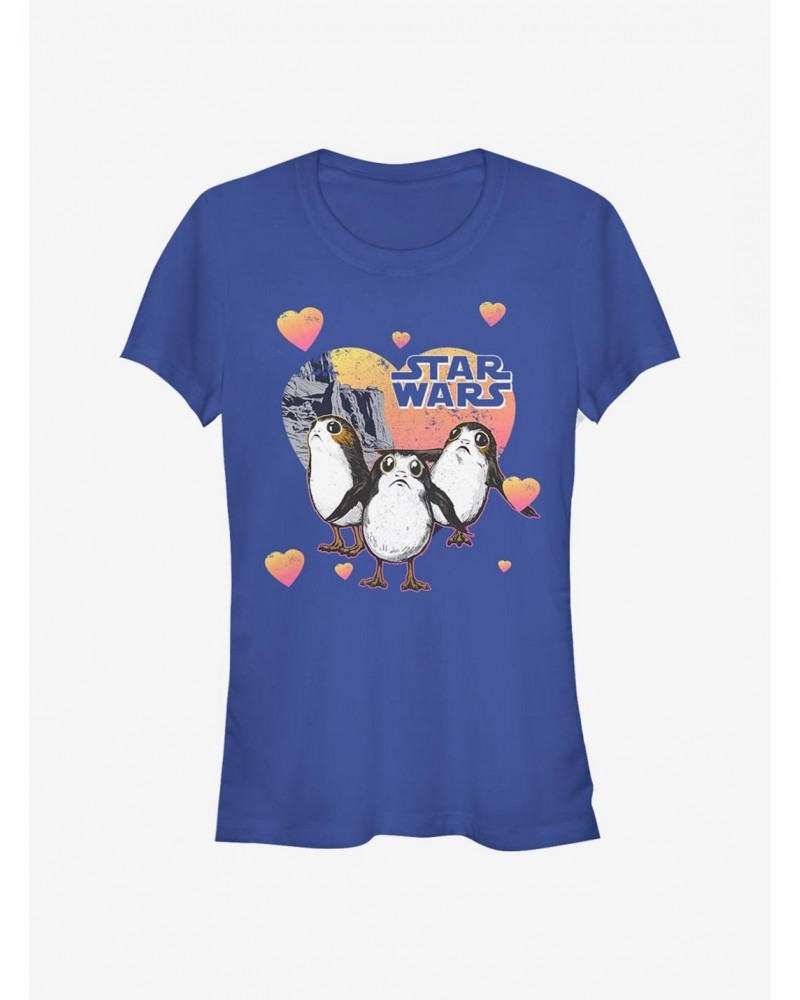 Star Wars Episode VIII The Last Jedi Porg Hearts Girls T-Shirt $6.15 T-Shirts