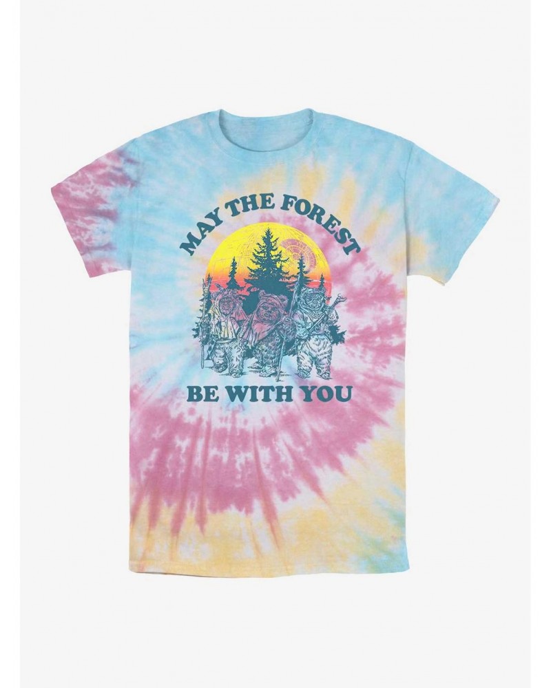 Star Wars Ewok Forest Be With You Tie Dye T-Shirt $7.57 T-Shirts