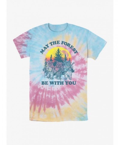 Star Wars Ewok Forest Be With You Tie Dye T-Shirt $7.57 T-Shirts