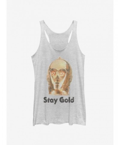 Star Wars Episode IX The Rise Of Skywalker Girls Stay Gold Tank $6.84 Tanks