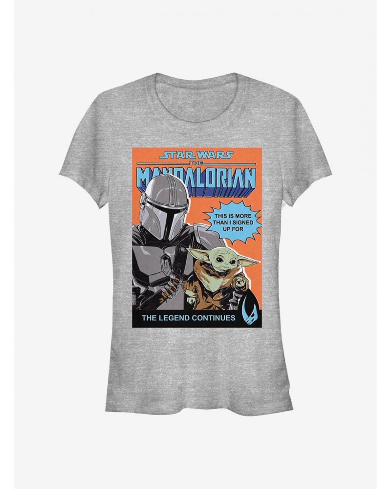 Star Wars The Mandalorian Signed Up For The Child Comic Poster Girls T-Shirt $7.28 T-Shirts