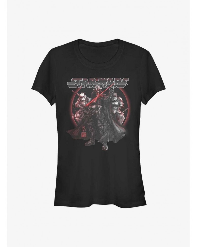 Star Wars: Visions Darth Vader & Stormtroopers Girls T-Shirt $7.12 T-Shirts