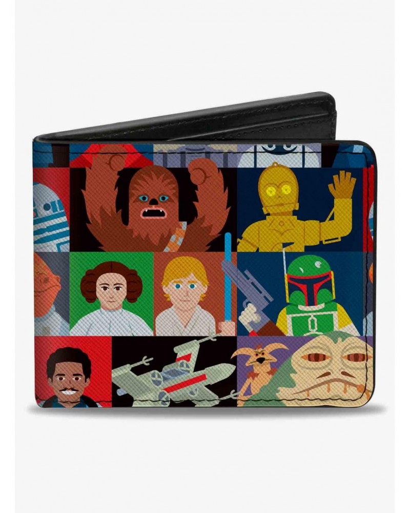 Star Wars Classic Characters Pose Blocks Bifold Wallet $8.36 Wallets