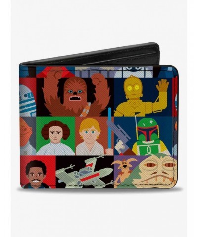 Star Wars Classic Characters Pose Blocks Bifold Wallet $8.36 Wallets