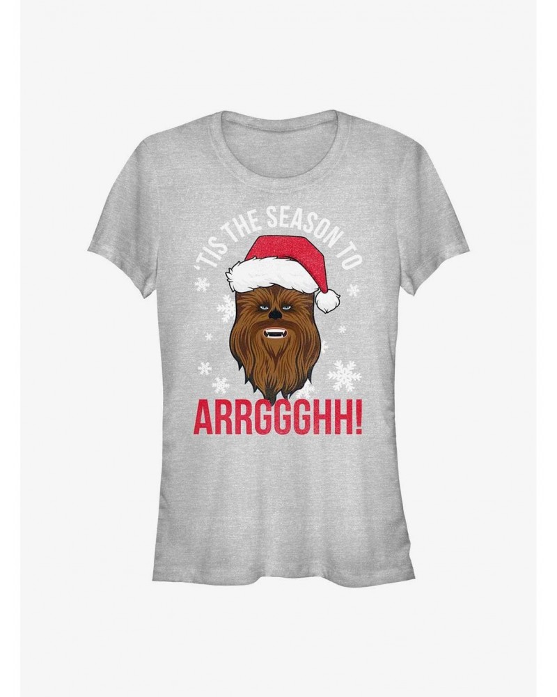 Star Wars Tis The Season Chewbacca Girls T-Shirt $7.28 T-Shirts