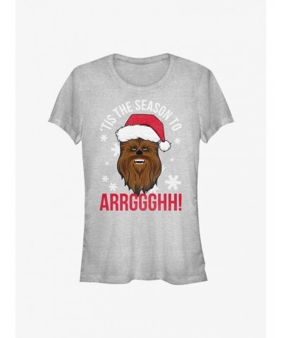 Star Wars Tis The Season Chewbacca Girls T-Shirt $7.28 T-Shirts