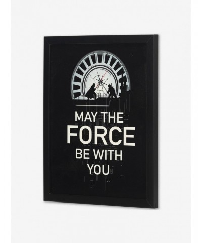 Star Wars "May the Force Be With You" Death Star Lightsaber Battle Framed Wood Wall Decor $11.97 Décor