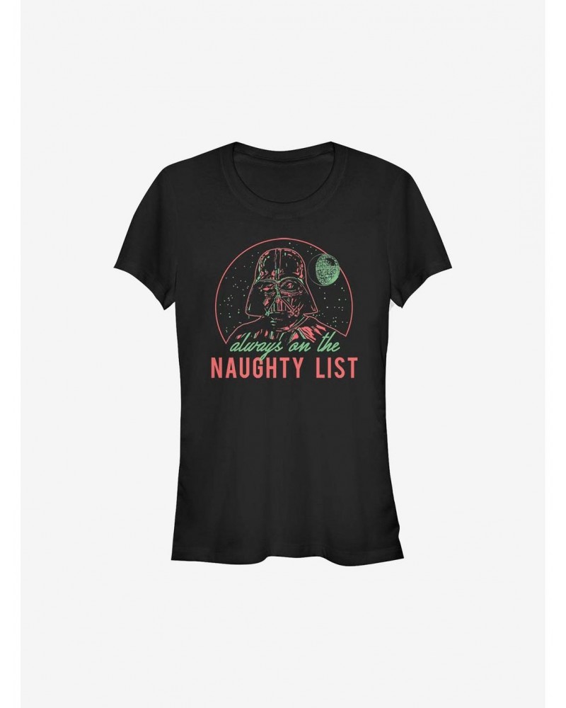 Star Wars Naughty List Holiday Girls T-Shirt $7.44 T-Shirts