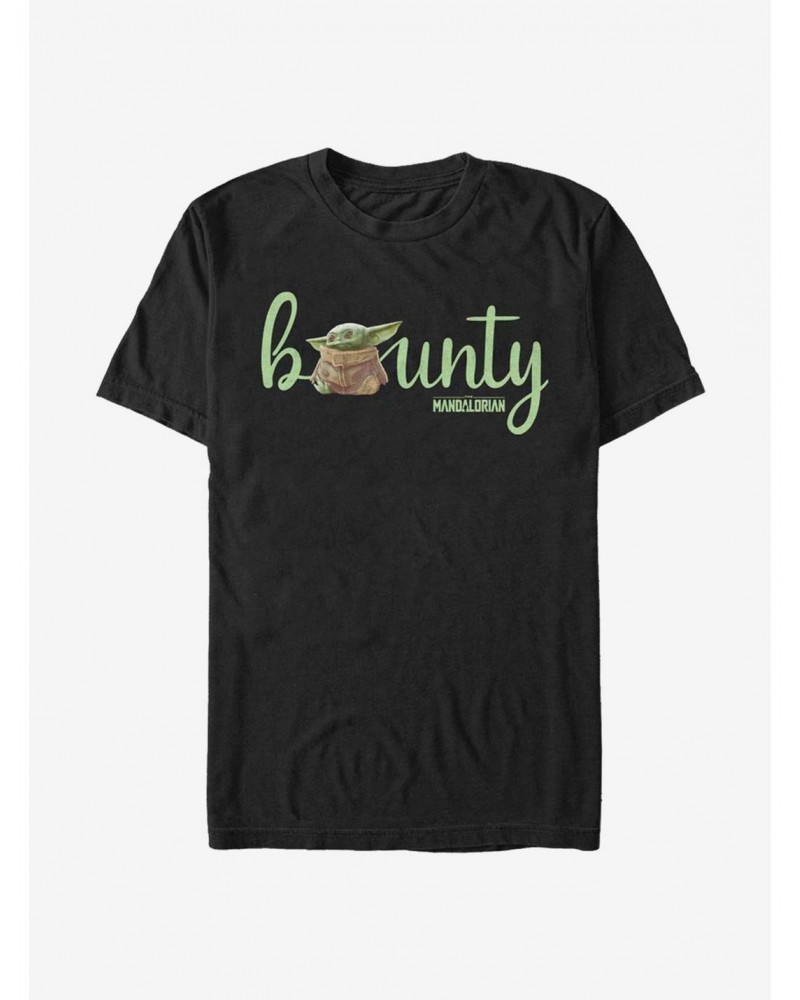 Star Wars The Mandalorian The Child Bounty Text T-Shirt $7.45 T-Shirts