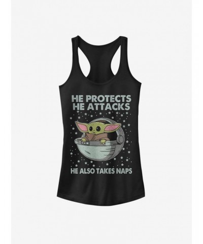 Star Wars The Mandalorian The Child Naps Girls Tank $9.96 Tanks