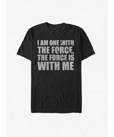 Star Wars Chirrut Force Mantra T-Shirt $5.44 T-Shirts