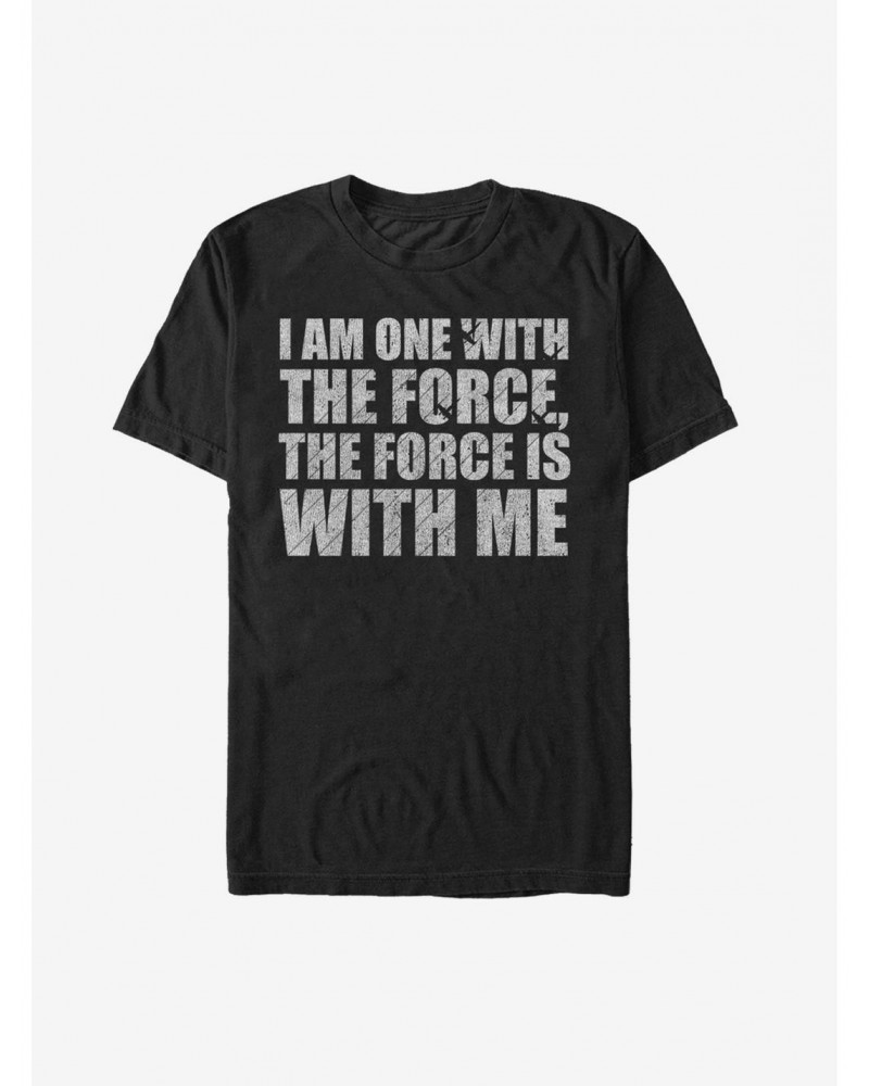 Star Wars Chirrut Force Mantra T-Shirt $5.44 T-Shirts