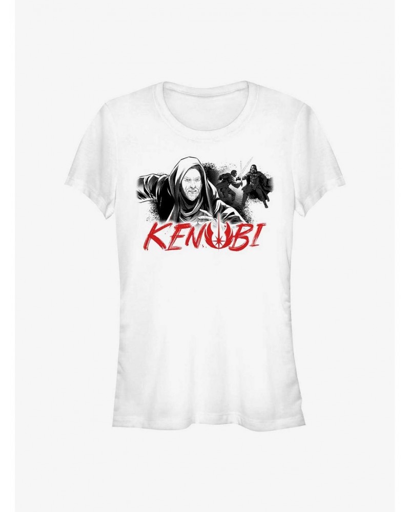 Star Wars Obi-Wan Kenobi Spray Paint Girls T-Shirt $5.82 T-Shirts