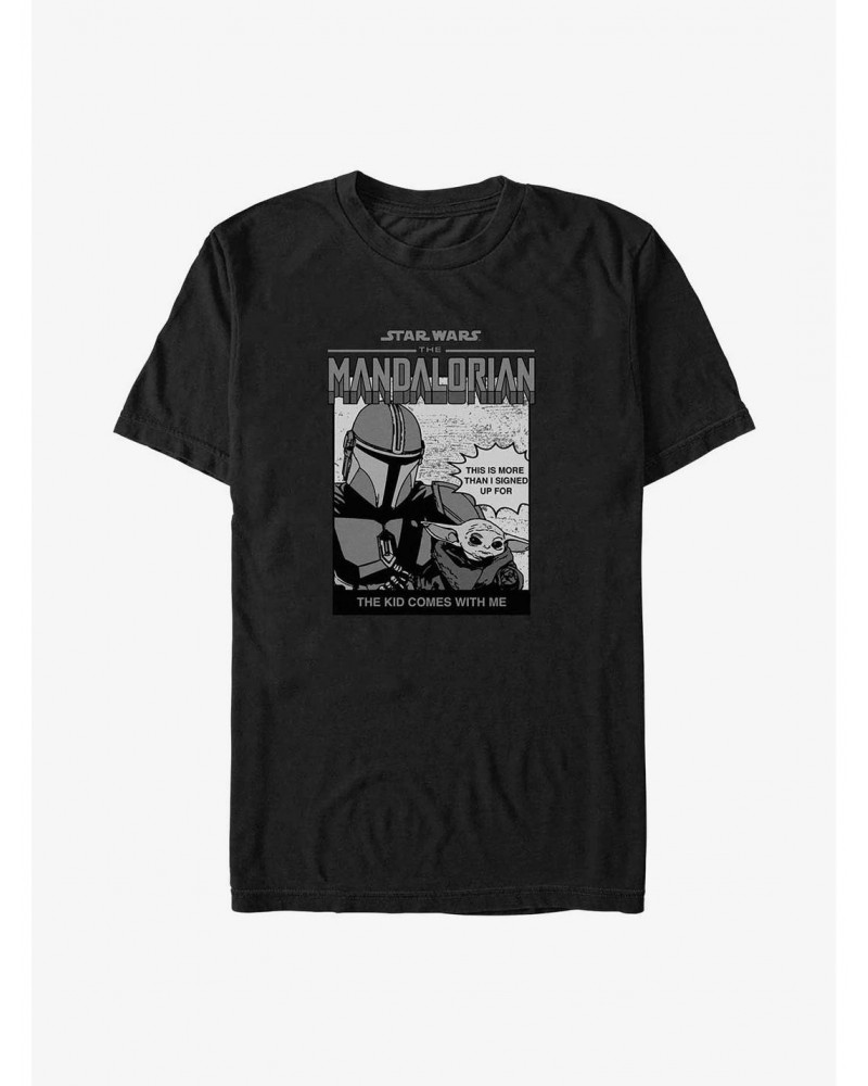 Star Wars The Mandalorian The Kid Comes With Me Big & Tall T-Shirt $11.72 T-Shirts