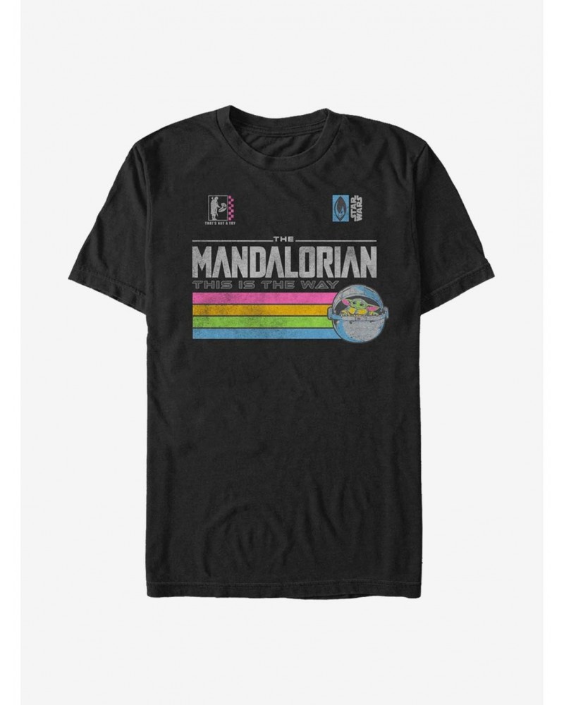 Star Wars The Mandalorian The Child Stripes T-Shirt $6.83 T-Shirts