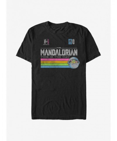 Star Wars The Mandalorian The Child Stripes T-Shirt $6.83 T-Shirts