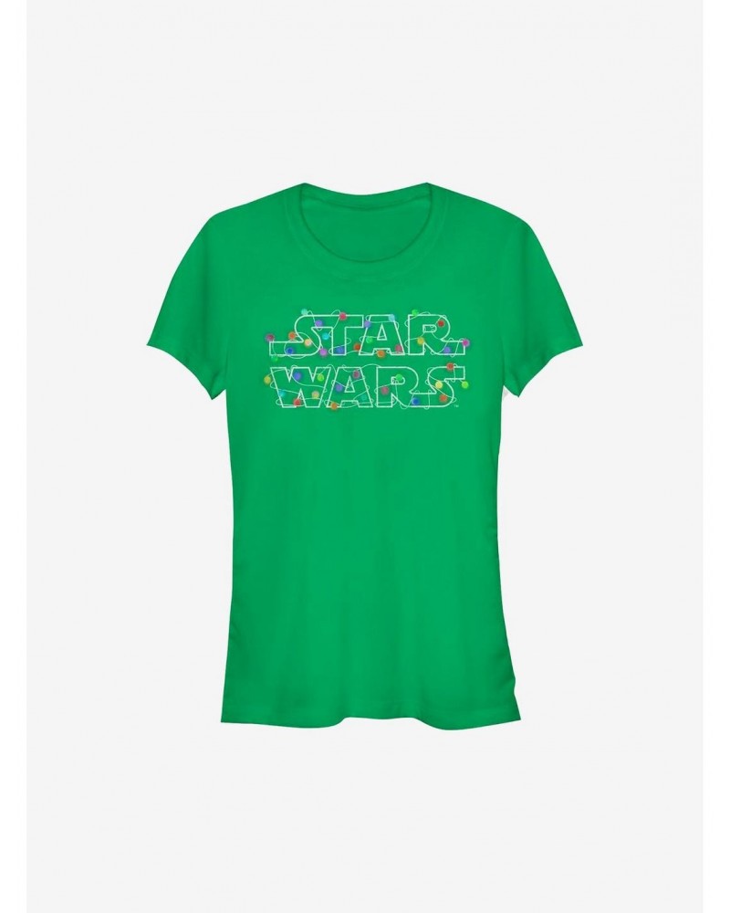 Star Wars Christmas Lights Girls T-Shirt $7.28 T-Shirts