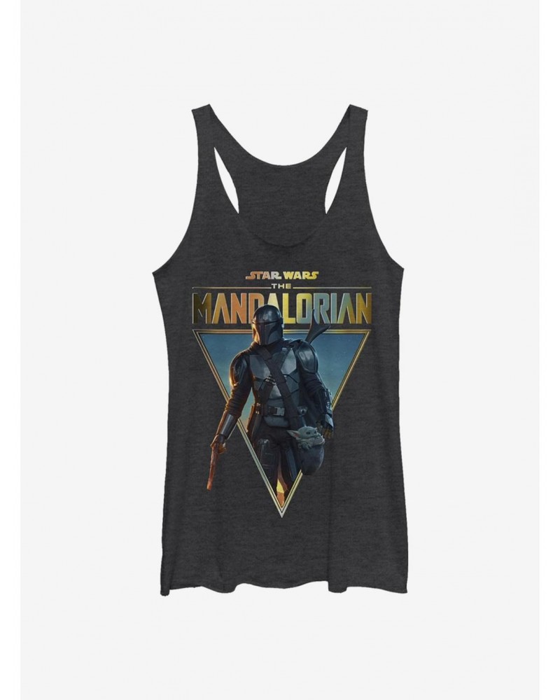 Star Wars The Mandalorian Mando And The Child Poster Girls Tank $8.29 Tanks