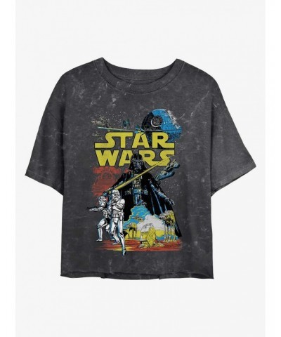 Star Wars Rebel Classic Mineral Wash Crop Girls T-Shirt $5.24 T-Shirts