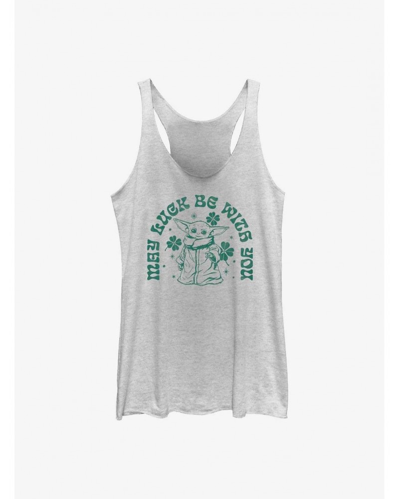 Star Wars The Mandalorian Grogu May Luck Be With You Girls Tank $9.32 Tanks