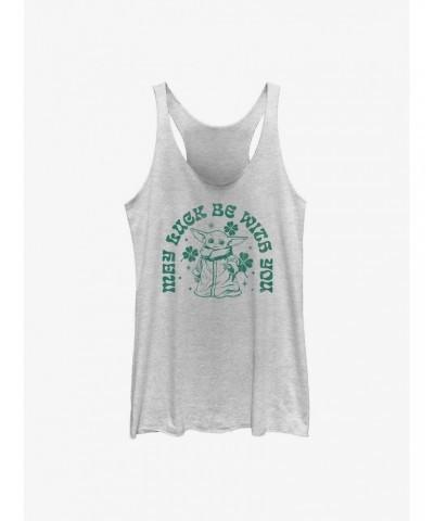 Star Wars The Mandalorian Grogu May Luck Be With You Girls Tank $9.32 Tanks