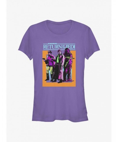 Star Wars Return of the Jedi 40th Anniversary Battalion Leia, Hans, & Chewie Girls T-Shirt $6.96 T-Shirts