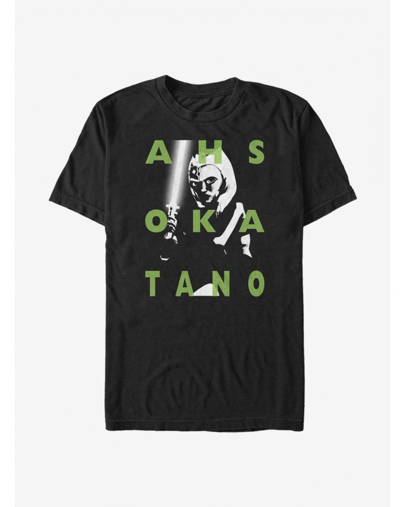 Star Wars The Clone Wars Ahsoka Text T-Shirt $4.81 T-Shirts