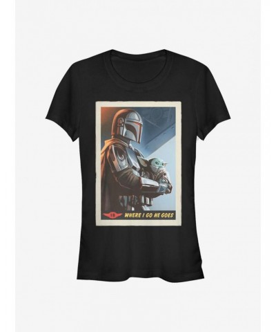 Star Wars The Mandalorian Where He Goes Girls T-Shirt $5.66 T-Shirts