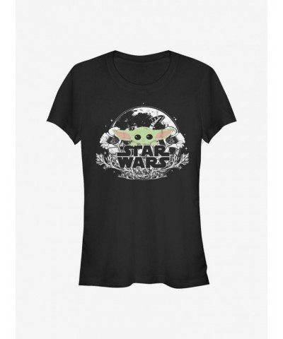 Star Wars The Mandalorian The Child Floral Girls T-Shirt $6.31 T-Shirts