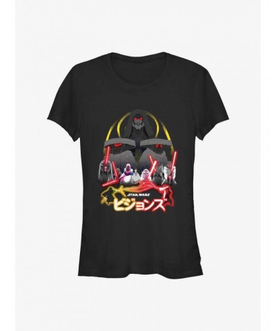 Star Wars: Visions The Ninth Jedi Face-Off Girls T-Shirt $6.63 T-Shirts