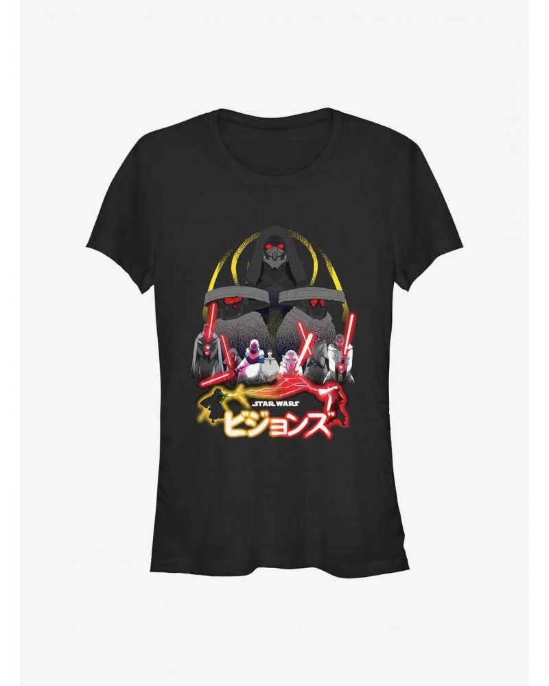 Star Wars: Visions The Ninth Jedi Face-Off Girls T-Shirt $6.63 T-Shirts