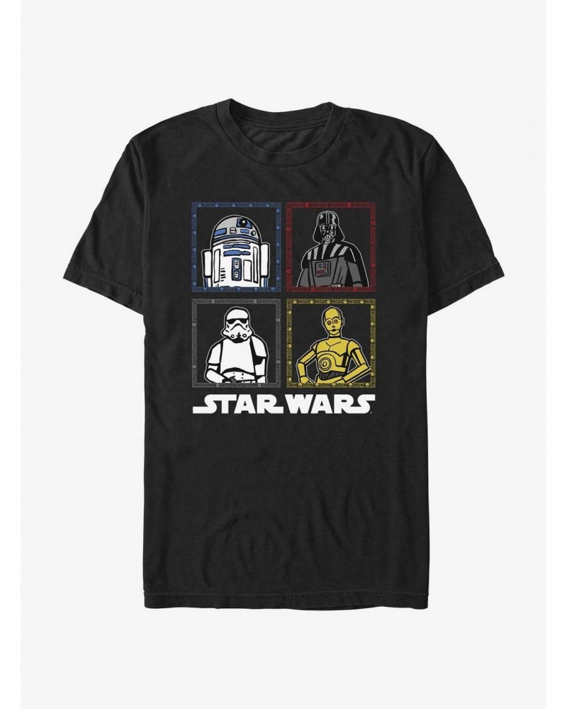 Star Wars Square Portraits T-Shirt $5.44 T-Shirts