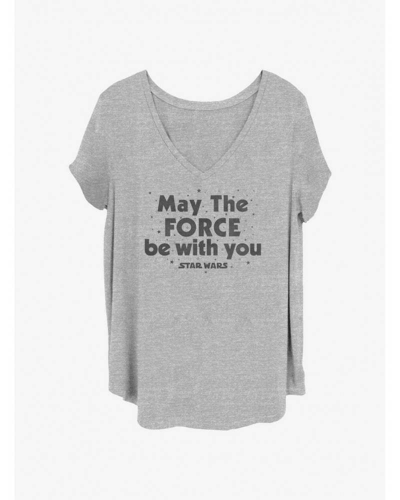 Star Wars May The Force Be With You Girls T-Shirt Plus Size $11.10 T-Shirts