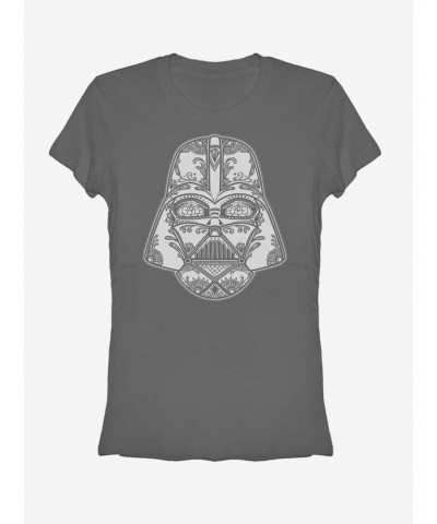 Sugar Skull Vader Helmet Girls T-Shirt $7.60 T-Shirts