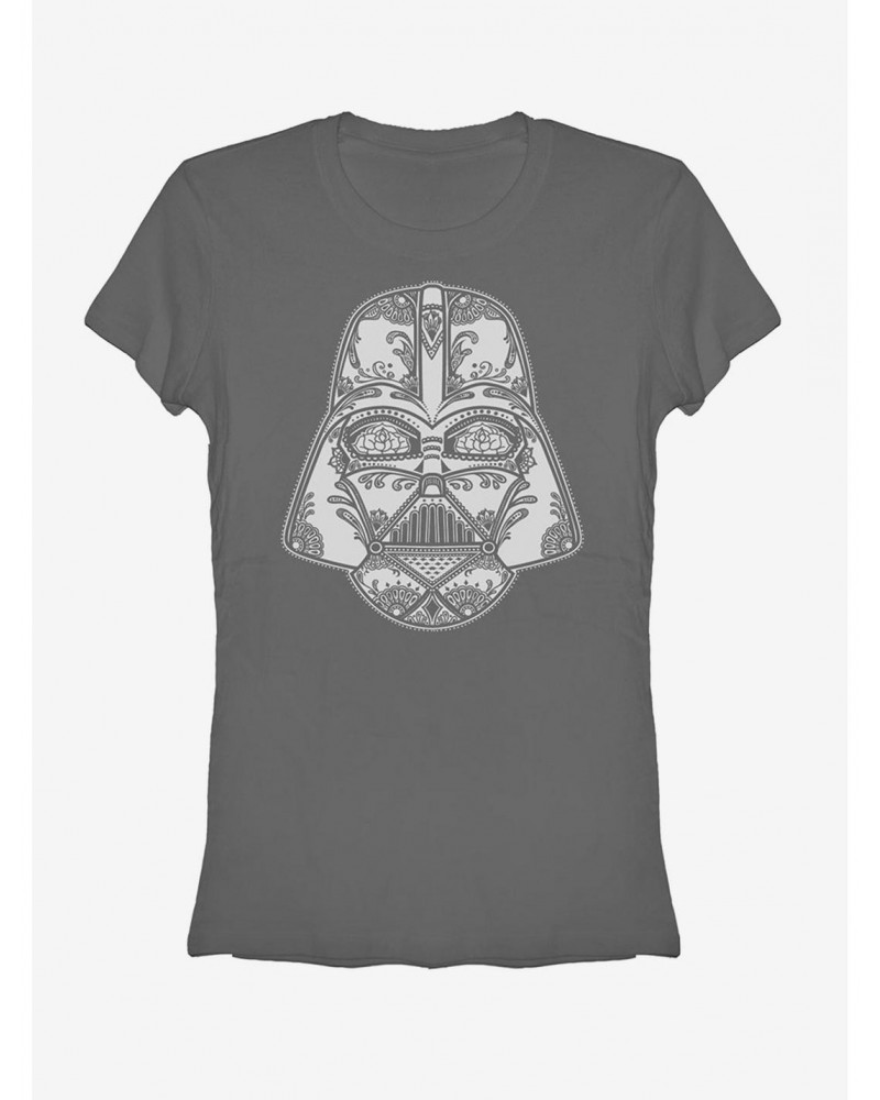 Sugar Skull Vader Helmet Girls T-Shirt $7.60 T-Shirts