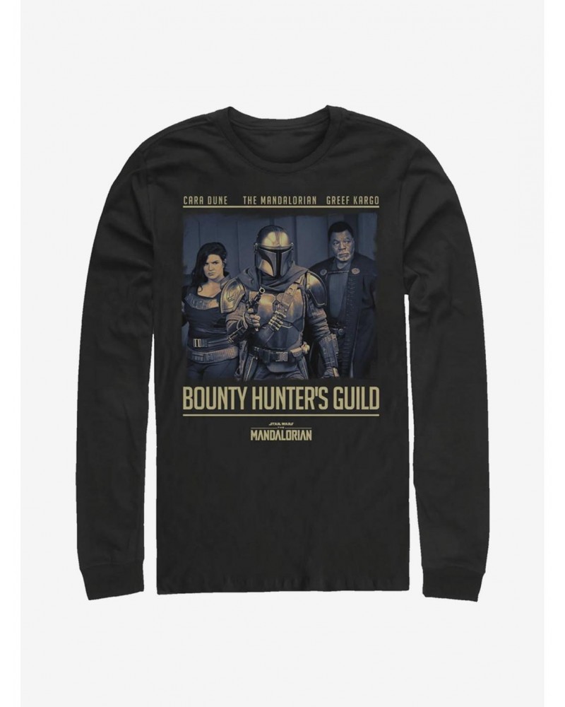 Star Wars The Mandalorian Bounty Hunter's Guild Long-Sleeve T-Shirt $13.16 T-Shirts